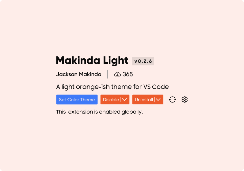 Makinda Theme VS Code Set